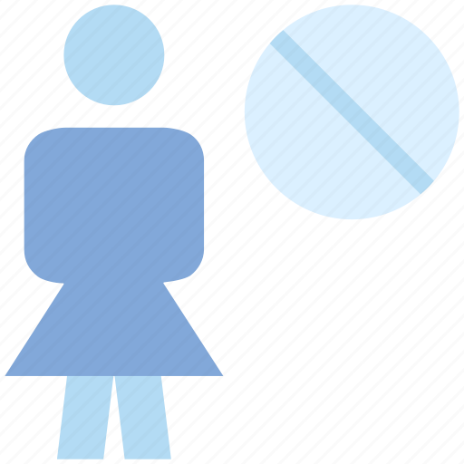 Ban, female, off, people, person, stand, user icon - Download on Iconfinder