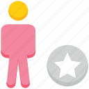 favorite, male, people, person, stand, star, user