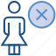 cross, female, people, person, remove, stand, user 