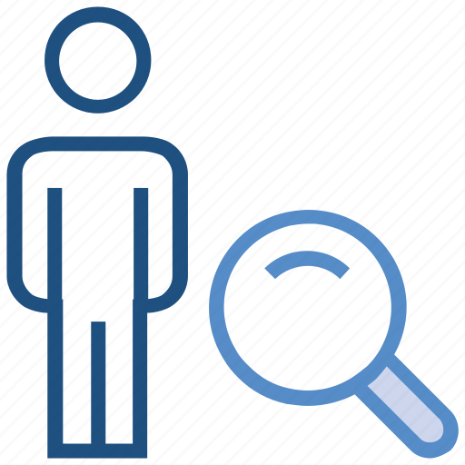 Find, magnifier glass, male, people, person, stand, user icon - Download on Iconfinder