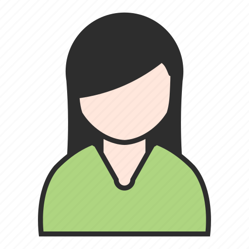 Green, top, user, woman, female, girl, profile icon - Download on Iconfinder