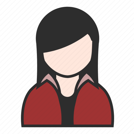 Avatar, girl, jacket, red, user, face, woman icon - Download on Iconfinder