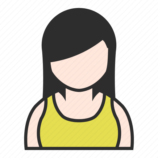 Dress, girl, user, woman, yellow, avatar, person icon - Download on Iconfinder