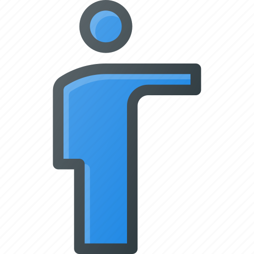 Man, person, pointing, show, user icon - Download on Iconfinder