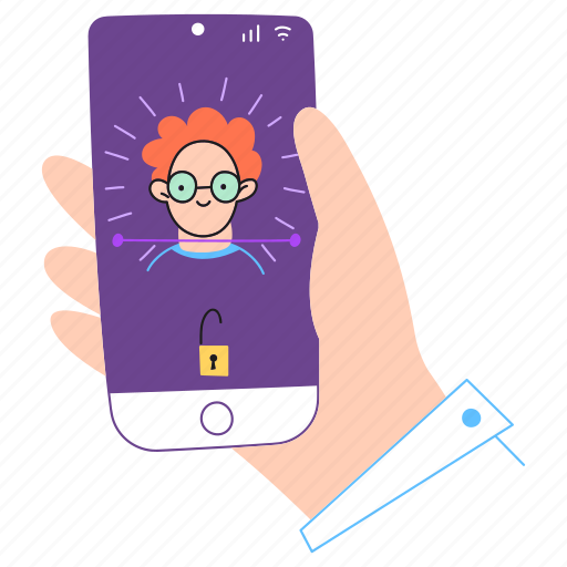 Face, id, unlock, iphone illustration - Download on Iconfinder