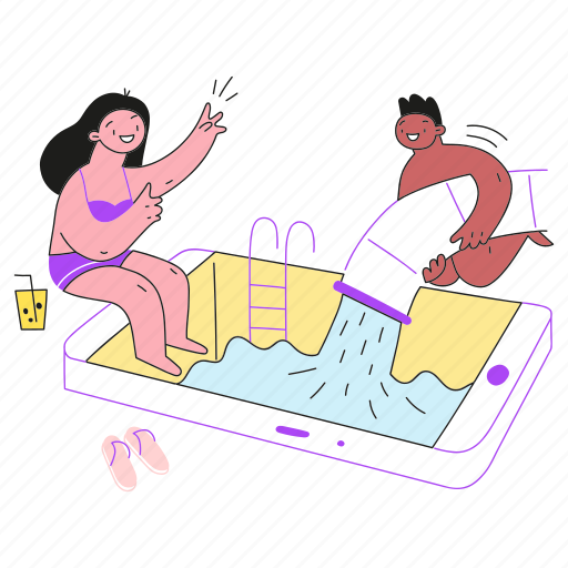 Loading, iphone loading, pool illustration - Download on Iconfinder