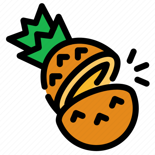 Chop, cooking, food, fruit, pineapple, slice icon - Download on Iconfinder