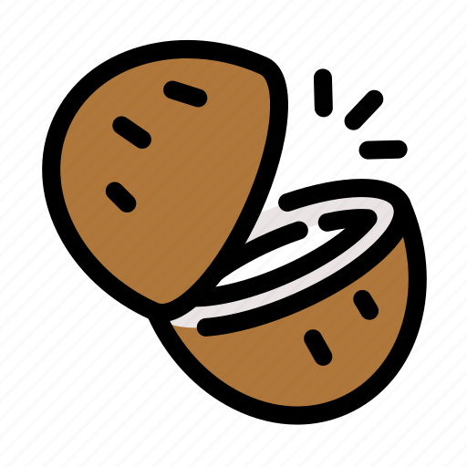Chop, coconut, cooking, food, fruit, slice icon - Download on Iconfinder