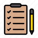 checklist, tasklist, survey, clipboard, document
