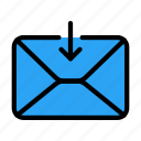 inbox, email, message, download, ui