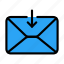 inbox, email, message, download, ui 