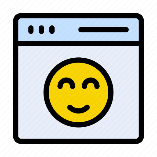 Smiley, webpage, browser, design, ui icon - Download on Iconfinder
