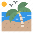 beach, nature, palm, tree, vacation