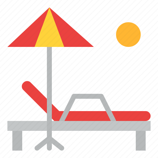 Beach, chair, relax, summer, sunbathe icon - Download on Iconfinder