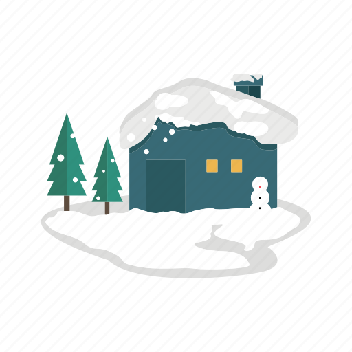 Chimney, resident, snow cabin, snowman, winter icon - Download on Iconfinder