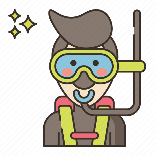 Diver, male, man, scuba icon - Download on Iconfinder