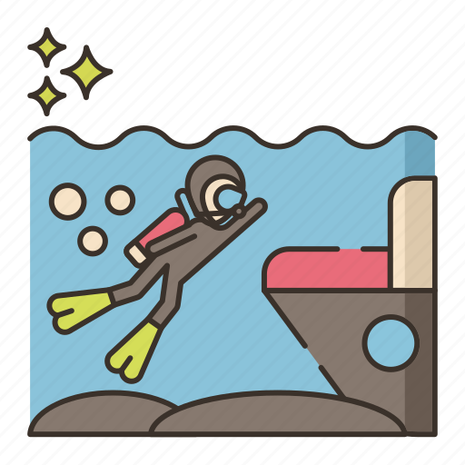 Wreck, diving, scuba, swimming, ship icon - Download on Iconfinder
