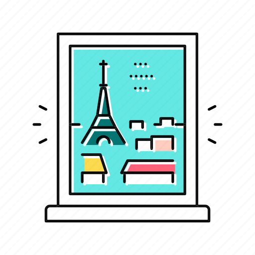 View, from, window, paris, vacation, rentals icon - Download on Iconfinder