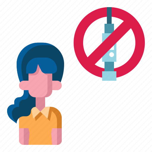 Syringe, against, no, vaccines, vaccination, person, avatar icon - Download on Iconfinder