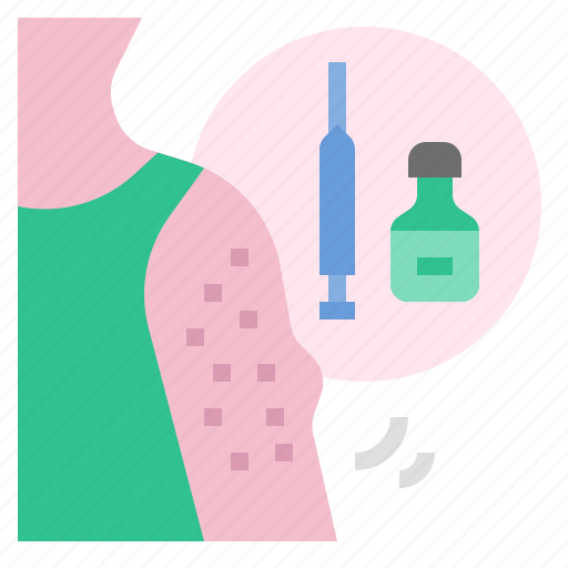 Rash, vaccine, swelling, allergy, vaccine side effects, covid vaccine, side effects icon - Download on Iconfinder