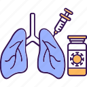 lungs vaccination, lungs, vaccination, injection, syringe