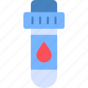blood, test, drop, healthcare, medicine, tube, icon