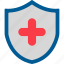 shield, health, hospital, protect, protection, safety, secure, icon 