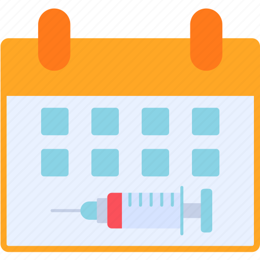 Vaccination, date, time, and, injection, hospital, vaccine icon - Download on Iconfinder