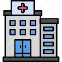 hospital, building, clinic, healthcare, icon