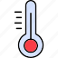 temperature, control, indicator, monitoring, thermometer, weather, icon 