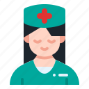 nurse, nursing, female, woman, user, avatar, healthcare, medical