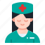 nurse, nursing, female, woman, user, avatar, healthcare, medical 