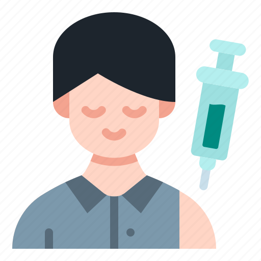 Vaccination, vaccine, syringe, medicine, man, boy, avatar icon - Download on Iconfinder