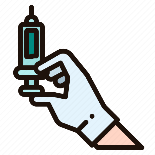 Syringe, injection, vaccine, vaccination, hand, medicine, healthcare icon - Download on Iconfinder