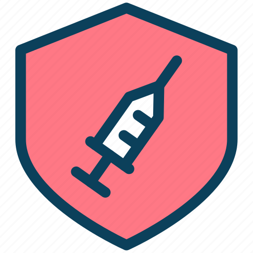 Vaccine, protection, shield, healthcare, syringe, injection icon - Download on Iconfinder