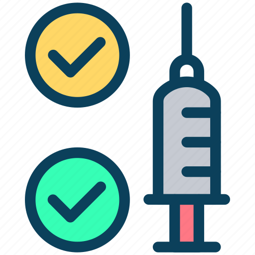 Vaccine, check, healthcare, syringe, injection icon - Download on Iconfinder