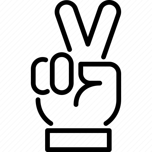 Peace, hand, gesture, fingers, two finger icon - Download on Iconfinder