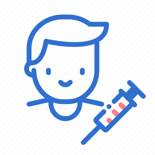 Boy, syringe, injection, vaccine, kid, child icon - Download on Iconfinder