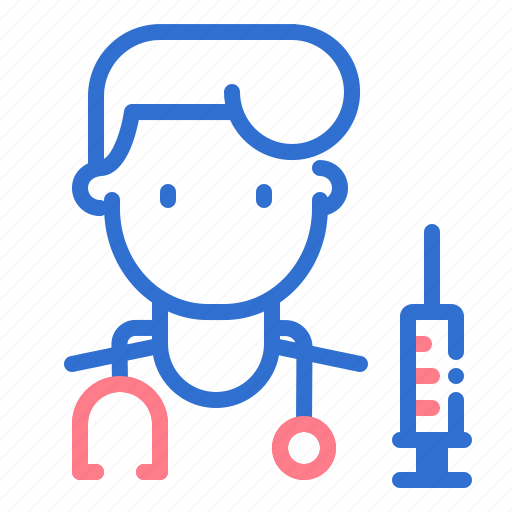 Doctor, syringe, injection, vaccine, stethoscope icon - Download on Iconfinder