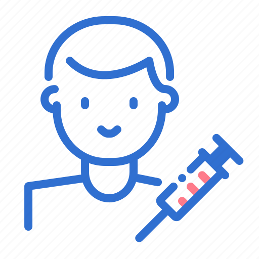 Man, syringe, injection, vaccine, male icon - Download on Iconfinder