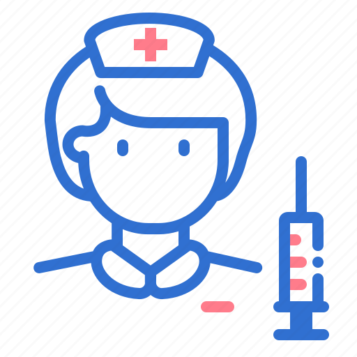 Nurse, syringe, injection, vaccine, hospital, clinic icon - Download on Iconfinder