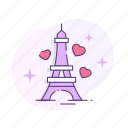 love, in, paris, city, romance, eiffel, tower