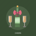beer, cheers, glass, ribbon