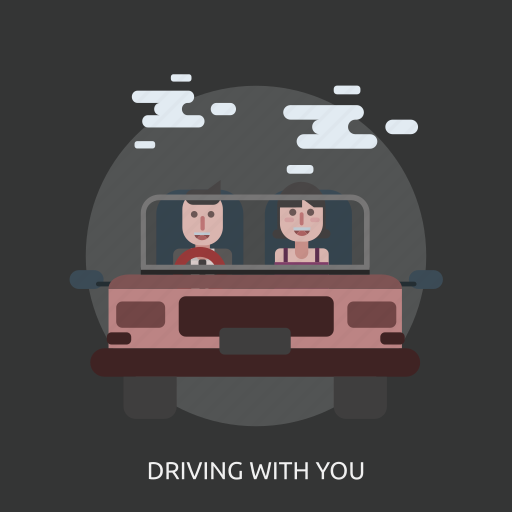 Car, cloud, driving with you, female, man icon - Download on Iconfinder