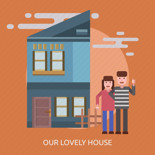 Cloud, family, female, house, male, our lovely house icon - Download on Iconfinder