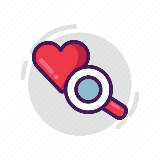 Heart, love, magnifier, search, valentine icon - Download on Iconfinder