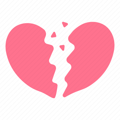 Breakup, broken heart, divorce, heartbreak, pain, sad, valentine icon - Download on Iconfinder