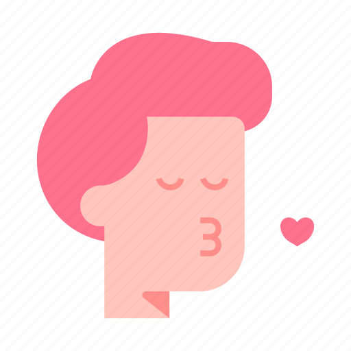 Cheerful, heart, kiss, man in love, romance, romantic, valentine icon - Download on Iconfinder