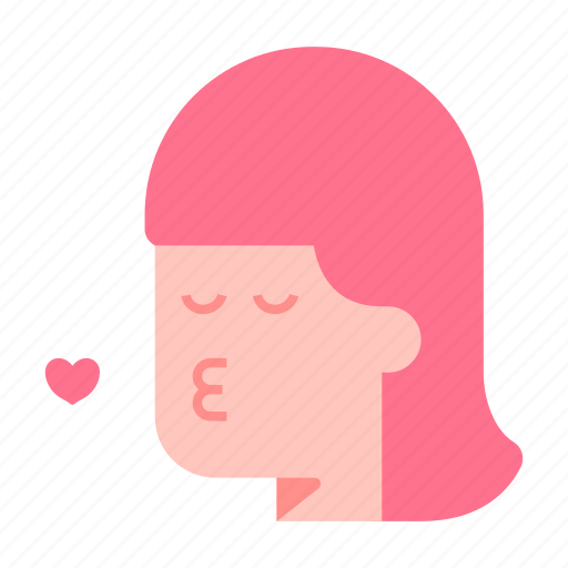 Girl, kiss, lover, romantic, sweet, valentine, woman in love icon - Download on Iconfinder