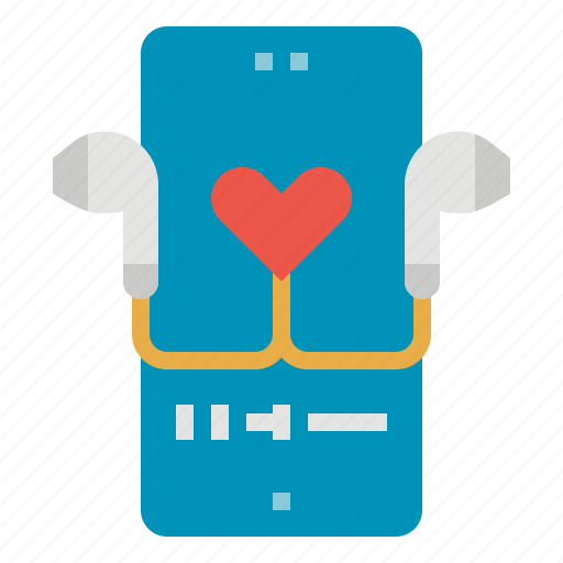 Listen, love, mobile, music, valentine icon - Download on Iconfinder